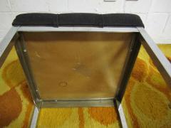 Milo Baughman Pair of Milo Baughman Style Tufted Chrome Stools Mid century Modern - 1234298