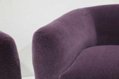 Milo Baughman Pair of Milo Baughman Swivel Chairs in Maharam Mohair - 4005354