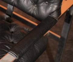 Milo Baughman Pair of Milo Baughman for Thayer Coggin Leather Lounge Chairs - 2249684