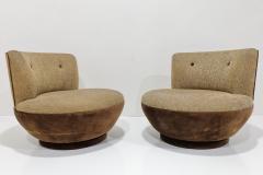 Milo Baughman Pair of Milo Baughman for Thayer Coggin Swivel Chairs - 3518181