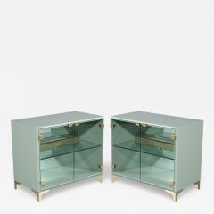 Milo Baughman Pair of Modern Sage Green Display End Tables by Milo Baughman for Thayer Coggin - 4476422