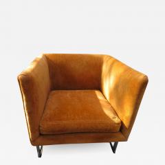Milo Baughman Petite Milo Baughman Chrome Cube Lounge Chair Mid Century Modern - 1201587