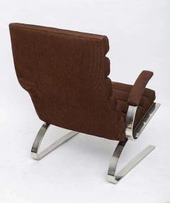 Milo Baughman Polished Chrome Chair and Ottoman by Milo Baughman for Thayer Coggin - 4702726