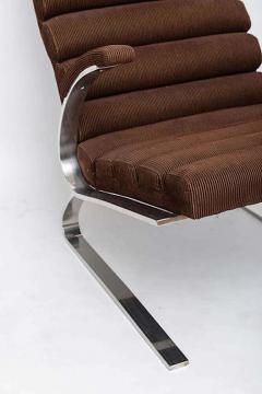 Milo Baughman Polished Chrome Chair and Ottoman by Milo Baughman for Thayer Coggin - 4702727