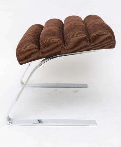 Milo Baughman Polished Chrome Chair and Ottoman by Milo Baughman for Thayer Coggin - 4702729