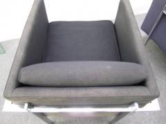 Milo Baughman Rare Pair of Milo Baughman Solid Flat Bar Chrome Cube Chairs Mid Century Modern - 1200426