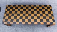Milo Baughman Restored Black Walnut Patchwork Rectangular Table after Milo Baughman w Leaf - 3576046