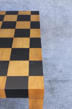 Milo Baughman Restored Black Walnut Patchwork Rectangular Table after Milo Baughman w Leaf - 3576061