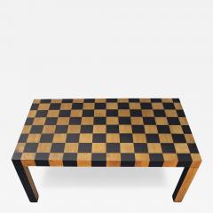 Milo Baughman Restored Black Walnut Patchwork Rectangular Table after Milo Baughman w Leaf - 3590989