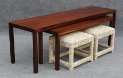 Milo Baughman Restored Milo Baughman for Thayer Coggin Rosewood Nesting Coffee Tables Benches - 3313785