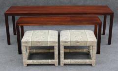 Milo Baughman Restored Milo Baughman for Thayer Coggin Rosewood Nesting Coffee Tables Benches - 3313791