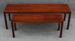 Milo Baughman Restored Milo Baughman for Thayer Coggin Rosewood Nesting Coffee Tables Benches - 3313815