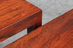 Milo Baughman Restored Milo Baughman for Thayer Coggin Rosewood Nesting Coffee Tables Benches - 3313836