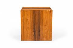 Milo Baughman Rosewood Veneer Cube End Side Tables - 2787965