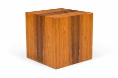 Milo Baughman Rosewood Veneer Cube End Side Tables - 2787966