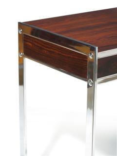 Milo Baughman Rosewood and Chrome Console Desk Attributed to Milo Baughman - 1817249