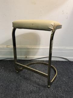 Milo Baughman SUITE OF FOUR MODERN BRASS BAR STOOLS - 4275142