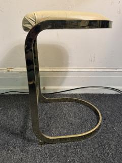 Milo Baughman SUITE OF FOUR MODERN BRASS BAR STOOLS - 4275144