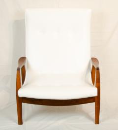 Milo Baughman Scoopback White Lounge Chair - 3665915
