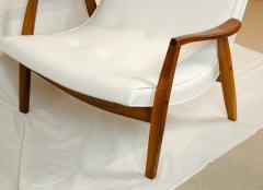 Milo Baughman Scoopback White Lounge Chair - 3665923