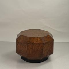 Milo Baughman Sculptural Octagonal Burlwood Side Table by Milo Baughman - 4358706