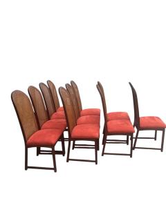 Milo Baughman Set of 10 Milo Baughman Cane Dining Chairs for Directional - 4119062