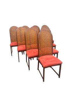 Milo Baughman Set of 10 Milo Baughman Cane Dining Chairs for Directional - 4119068