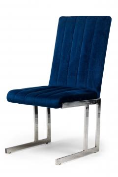 Milo Baughman Set of 4 Mid Century Modern Polished Chrome Dining Chairs Milo Baughman - 4273432