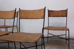 Milo Baughman Set of Four Iron and Rush Chairs by Milo Baughman for Murray Furniture - 374371