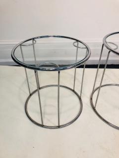 Milo Baughman Set of Three Chrome Nesting Tables in the Manner of Milo Baughman - 809368