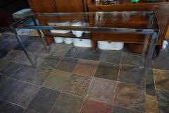 Milo Baughman Sleek Milo Baughman Chrome and Glass Console Table Mid Century Modern - 1199605