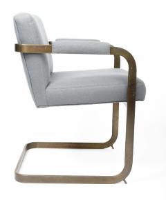 Milo Baughman Steel and Newly Upholstered Cantilevered Armchair by Milo Baughman USA c 1970 - 4100822