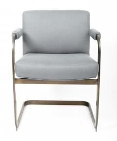Milo Baughman Steel and Newly Upholstered Cantilevered Armchair by Milo Baughman USA c 1970 - 4100827