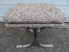 Milo Baughman Stunning Milo Baughman Chrome Stool Ottoman Mid Century Modern - 1200268