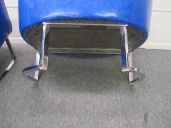 Milo Baughman Stunning Pair Milo Baughman style Barrel Back Chrome Lounge Chairs Mid Century - 1229110