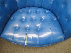 Milo Baughman Stunning Pair Milo Baughman style Barrel Back Chrome Lounge Chairs Mid Century - 1229118