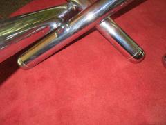 Milo Baughman Stunning Pair of Chrome Jax Coffee Tables Mid Century Modern - 1600879