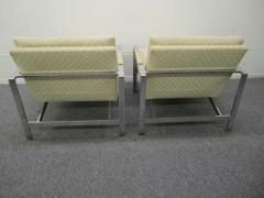 Milo Baughman Stunning Pair of Milo Baughman Chrome Cube Chairs Mid Century Modern - 1200147