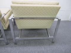 Milo Baughman Stunning Pair of Milo Baughman Chrome Cube Chairs Mid Century Modern - 1200150