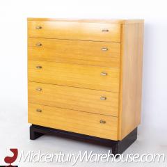 Milo Baughman Style American of Martinsville Mid Century Blonde Highboy Dresser - 2355025