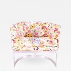 Milo Baughman Style Mid Century Barrel Lounge Chair - 1883938