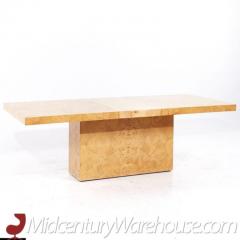 Milo Baughman Style Mid Century Burlwood Hidden Leaf Expanding Dining Table with 2 Leaves - 3623505