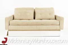 Milo Baughman Style Mid Century Chrome Base Settee Sofa - 2356485