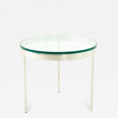 Milo Baughman Style Mid Century Glass and Chrome Side End Table - 1880841