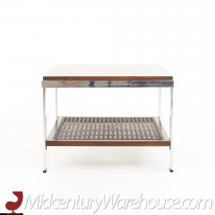 Milo Baughman Style Mid Century Rosewood and Chrome Side Table - 2569954