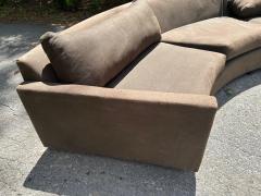Milo Baughman Stylish Milo Baughman 3 Piece Circular Sectional Sofa Mid Century Modern - 4696996