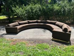 Milo Baughman Stylish Milo Baughman 3 Piece Circular Sectional Sofa Mid Century Modern - 4697020
