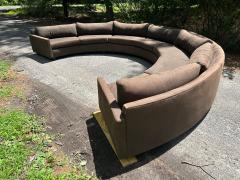 Milo Baughman Stylish Milo Baughman 3 Piece Circular Sectional Sofa Mid Century Modern - 4697044
