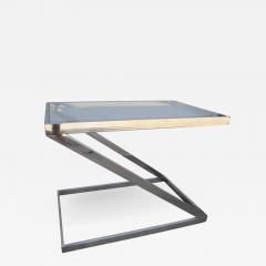Milo Baughman Terrific Milo Baughman Chrome Z End Side Table Mid Century Modern - 1229663