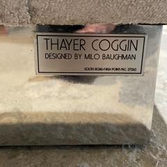 Milo Baughman Thayer Coggin Milo Baughman Cube Club Chairs Exquisite Gray Silver Base 1970s - 2075607